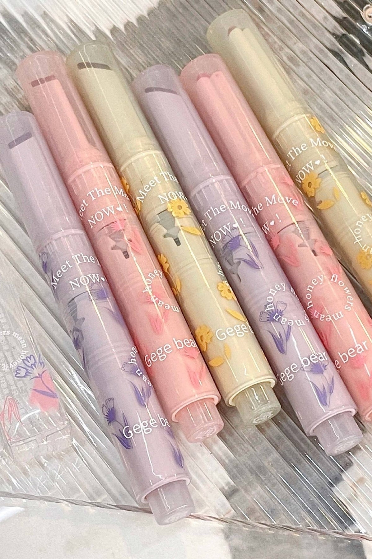 Çiçekli Kalpli Jelly Stick Ruj, Flortte Lipstick
