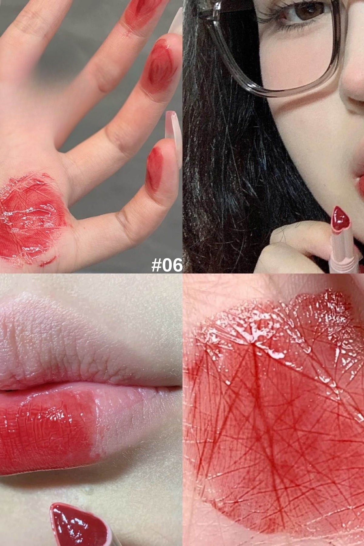 Çiçekli Kalpli Jelly Stick Ruj, Flortte Lipstick