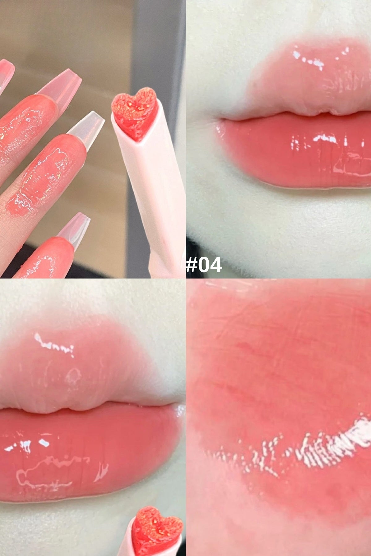 Çiçekli Kalpli Jelly Stick Ruj, Flortte Lipstick
