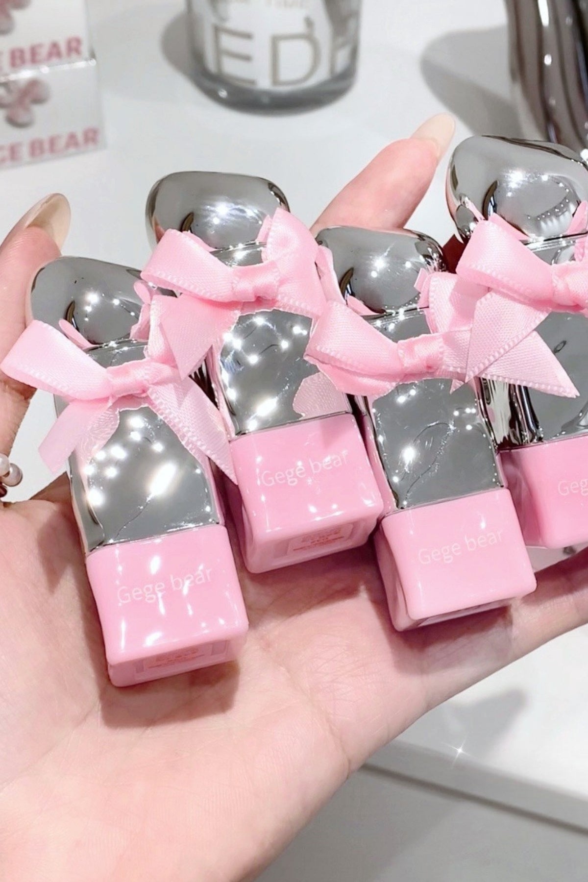 Fiyonklu Dudak Tint, Parlak ve Nemli Bitiş, Lip Glaze, Kore Tarzı