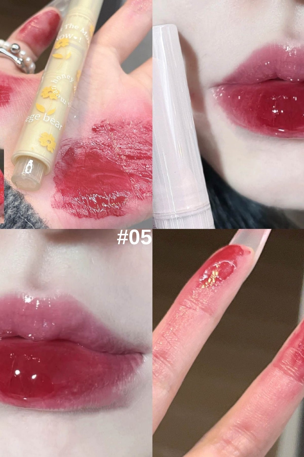 Çiçekli Kalpli Jelly Stick Ruj, Flortte Lipstick