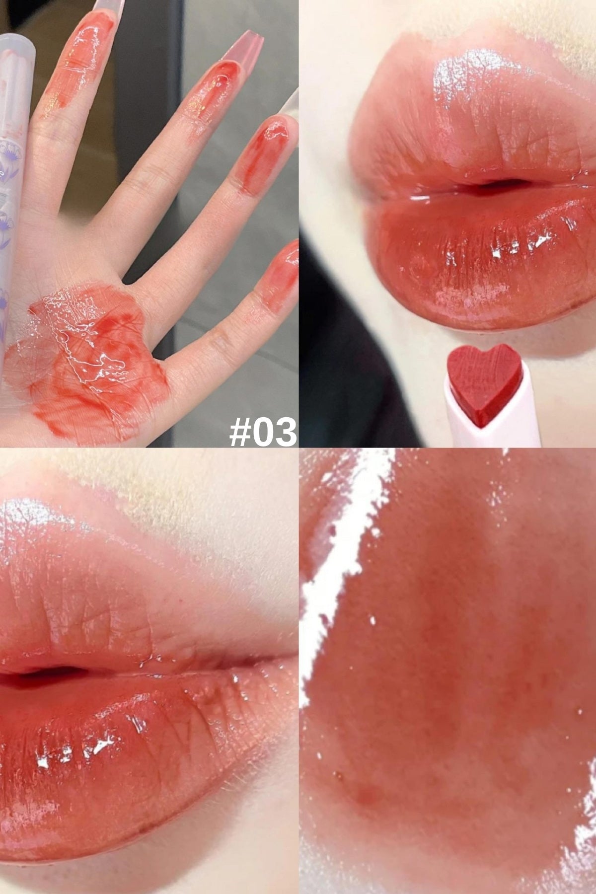 Çiçekli Kalpli Jelly Stick Ruj, Flortte Lipstick