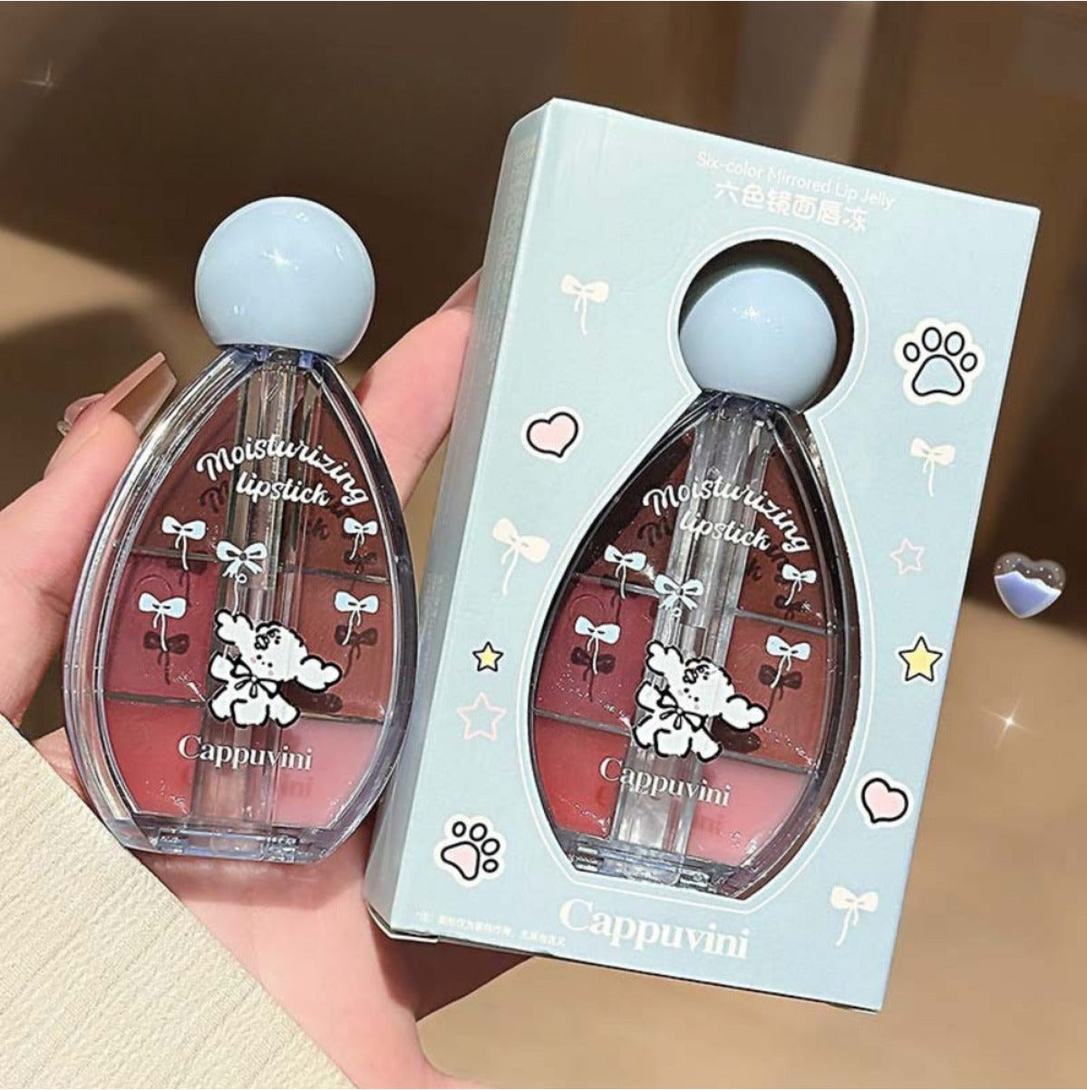 6 Renkli Dudak Parlatıcısı, Parlak Cam Görünümlü Lip Gloss & Dudak Tinti