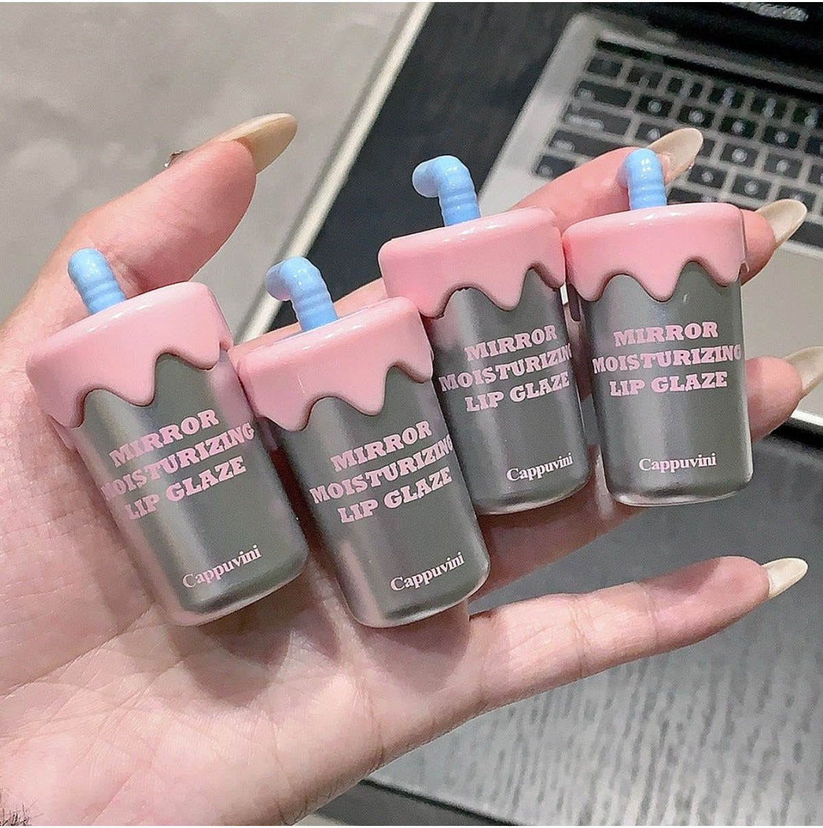 Milkshake Tasarımlı Dudak Parlatıcısı, Nemlendirici Lip Gloss