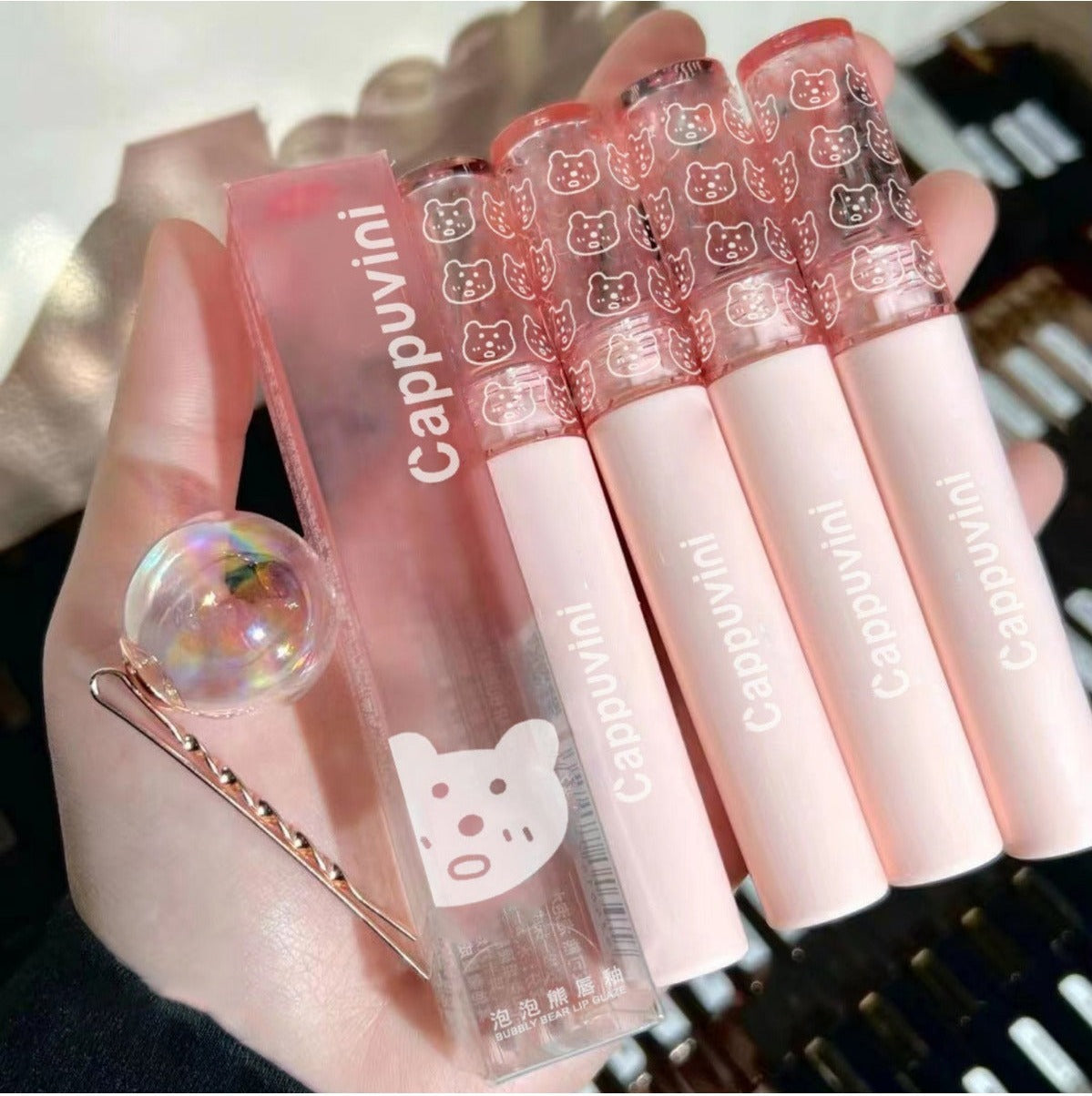 Sevimli Bubble Bear Desenli Likit Ruj